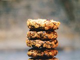 Dried apricot and fig almond oatmeal cookies
