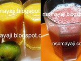 Mango Milk Shake & Watermelon Juice