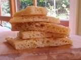 Focaccia made with the water from mozzarella and no yeast