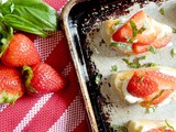 Strawberries & Cream Basil Bruschetta