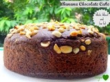 Whole Wheat Vegan Banana Chocolate Cake with Roasted Peanuts | Vegan Baking