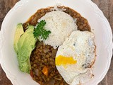 Ecuadorian Lentil Stew with Rice (Arroz con Menestra de Lentejas)