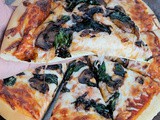 Spinach, Mushroom, & Caramelized Onion Pizza
