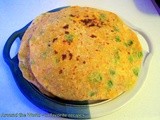 Indian Flat Bread stuffed with Potato and Peas (Aloo Matar Paratha)