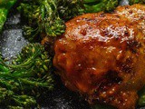 Sweet + Spicy Chicken Thighs w/ Roasted Broccolini
