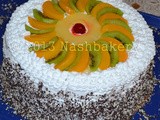 Sponge cake + whipped cream and fruits (ii)