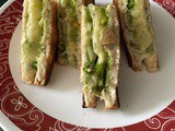 Easy Toastie with Cheese and Onion and the famous green chutney