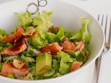 Salad with Pesto Salmon and Avocado