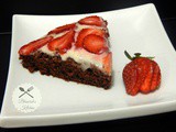 Chocolate Cake with Cream cheese and strawberry topping