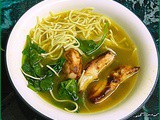Chinese Barbecue Chicken Soup with Noodles