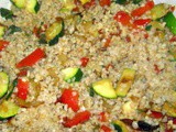 Kasha With Zucchini and Red Bell Pepper