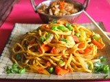 Chilli Chicken and Spicy Vegetable Noodles