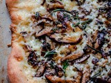 Mushroom Pizza with Havarti Cheese, Fresh Herbs, and White Truffle Oil