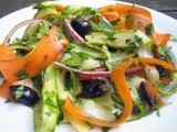 Asparagus and Carrot Ribbon Salad for a Spring Evening