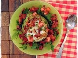 Blt with Baked Avocado Egg Salad