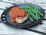 Pork Chops with Roasted Red Pepper Sauce {t-fal Cookware Sneak Peek}
