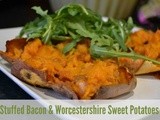 Stuffed Bacon & Worcestershire Sauce Sweet Potatoes