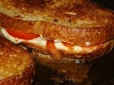 Homemade Mozzarella Grilled Cheese and Bacon Sandwiches