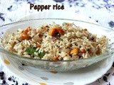 Pepper rice recipe – how to make pepper flavoured rice – Indian rice recipes
