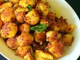 Baby Potato Roast / Small Potato Fry Recipe For Rice