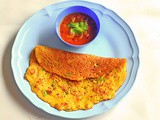 Besan Tomato Omelette – Eggless Omelette Recipe - Vegetable Omelette Recipe Without Egg