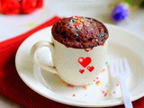 Eggless Red Velvet Cake In a Mug(1 min microwave cake)-Valentine’s Day Recipes