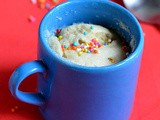 Eggless vanilla mug cake recipe-microwave recipes
