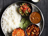 Lunch menu ideas 1- Simple south Indian lunch