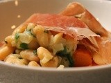 Rosemary-Scented White Beans with Butternut Squash and Prosciutto