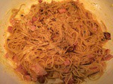 Spaghetti Carbonara with ham