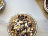 Creamy Vanilla Steel-Cut Oats with Chocolate Coconut Topping