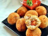 Five Spice Flavoured Cottage Cheese Balls Stuffed With Plums and Chinese Plum Sauce | Step Wise | Food Presentation Ideas-2
