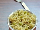 Mint peas pulao recipe - pudina matar pulao- easy pressure cooker rice recipes