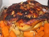 Baked chicken with carrots and onions for Easter Dinner