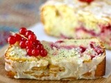 Red currant and poppy seed cake