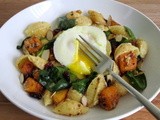 Holiday Recipe Club: Poached Egg Butternut Squash Pasta