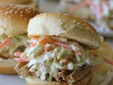 Raspberry Balsamic Glaze Pork Sliders with Coleslaw and a Giveaway