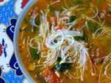 Keep it kind and easy- Tomato, chilli, lemongrass, basil and rice noodle soup