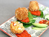 Red pepper and goat’s cheese bites