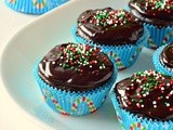Eggless Dark Chocolate Zucchini Cupcakes |Eggless Cakes ~Christmas Recipes