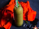 Green Pineapple Cucumber Date Smoothie