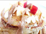 Healthy oaty apple pie blender pancakes
