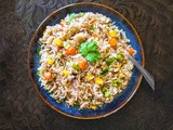 Brown Rice Vegetable Pilaf Pulao (Glutenfree + Vegan)