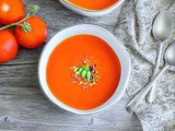 Roasted Red Pepper Soup with Tomato & Carrot (v+gf)
