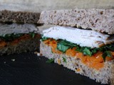 Turkey Sandwich with Carrots, Kale and Dukkah