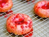 Fresh strawberry glazed baked donuts