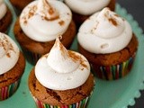 Gingerbread cupcakes with cinnamon cream cheese frosting