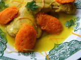 Moroccan Mqualli of chicken with confit of carrots and orange juice
