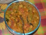 Snake gourd chickepeas  curry