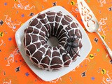 Chocolate Spider Web Bundt Cake #BundtBakers